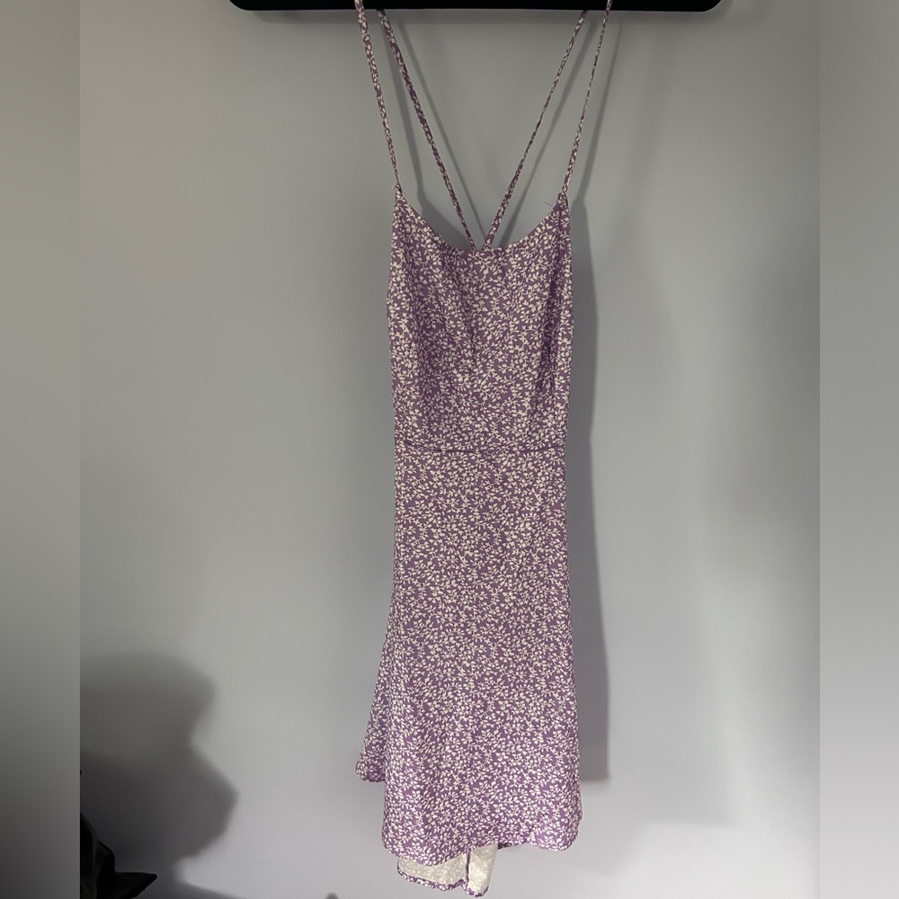 SHEIN Pink and White Slip Mini Dress Spaghetti Strap